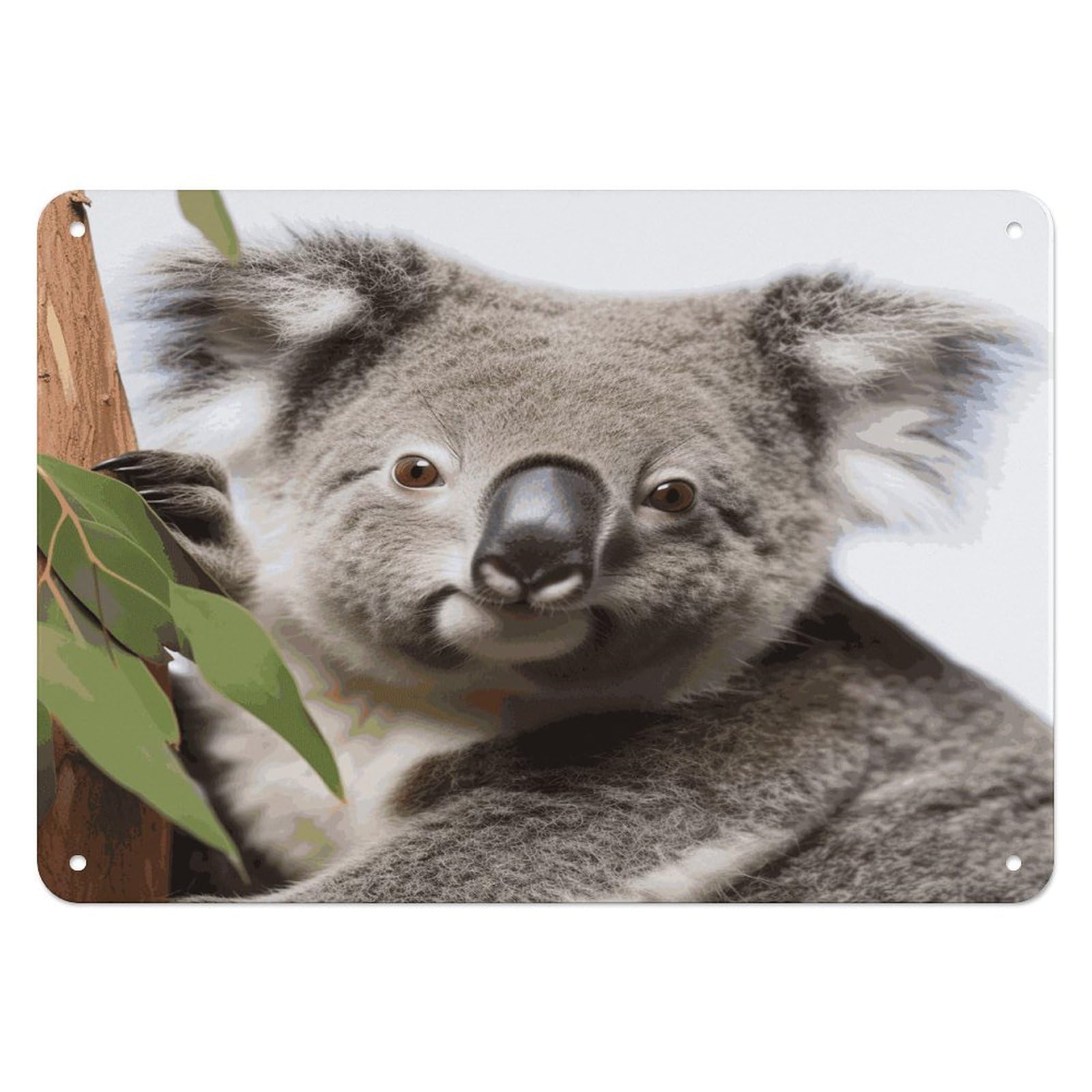 Fekiloot Style Koala Bear Wall Decor Iron Painting Metal Sign