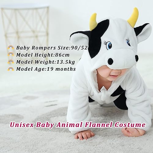 Miniatura 69 de TONWHAR Baby Boy's Girl's Animal Bodysuit Infant And Toddler's Romper Jumpsuit Halloween Costume Partywear Mono marrón