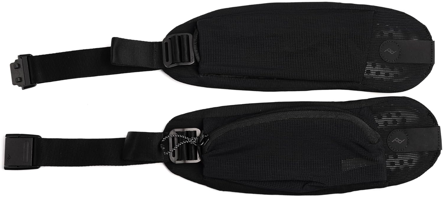 Peak Design Outdoor Hip Belt, Black, Padded, Lightweight Hiking Support for Outdoor Backpack 25L and 45L, Pockets, Capture Clip Attachment Point, Adjustable from 24-52 Inches, Hip Belt for Backpack