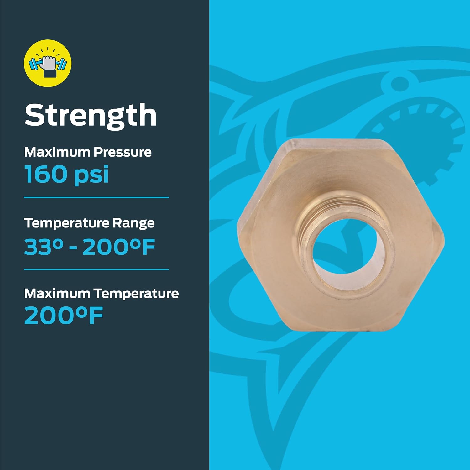 SharkBite 1/2 Inch Crimp Female Adapter, Pack of 10, Brass Plumbing Fitting, PEX Pipe, Copper, UC072LFA10