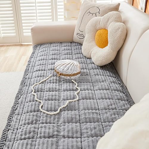 Miniatura 6 de Funda de sofá lavable para perros, funda de sofá mullida para mascotas, funda de sofá para sofá de 3 plazas, apta para mascotas, funda de sofá