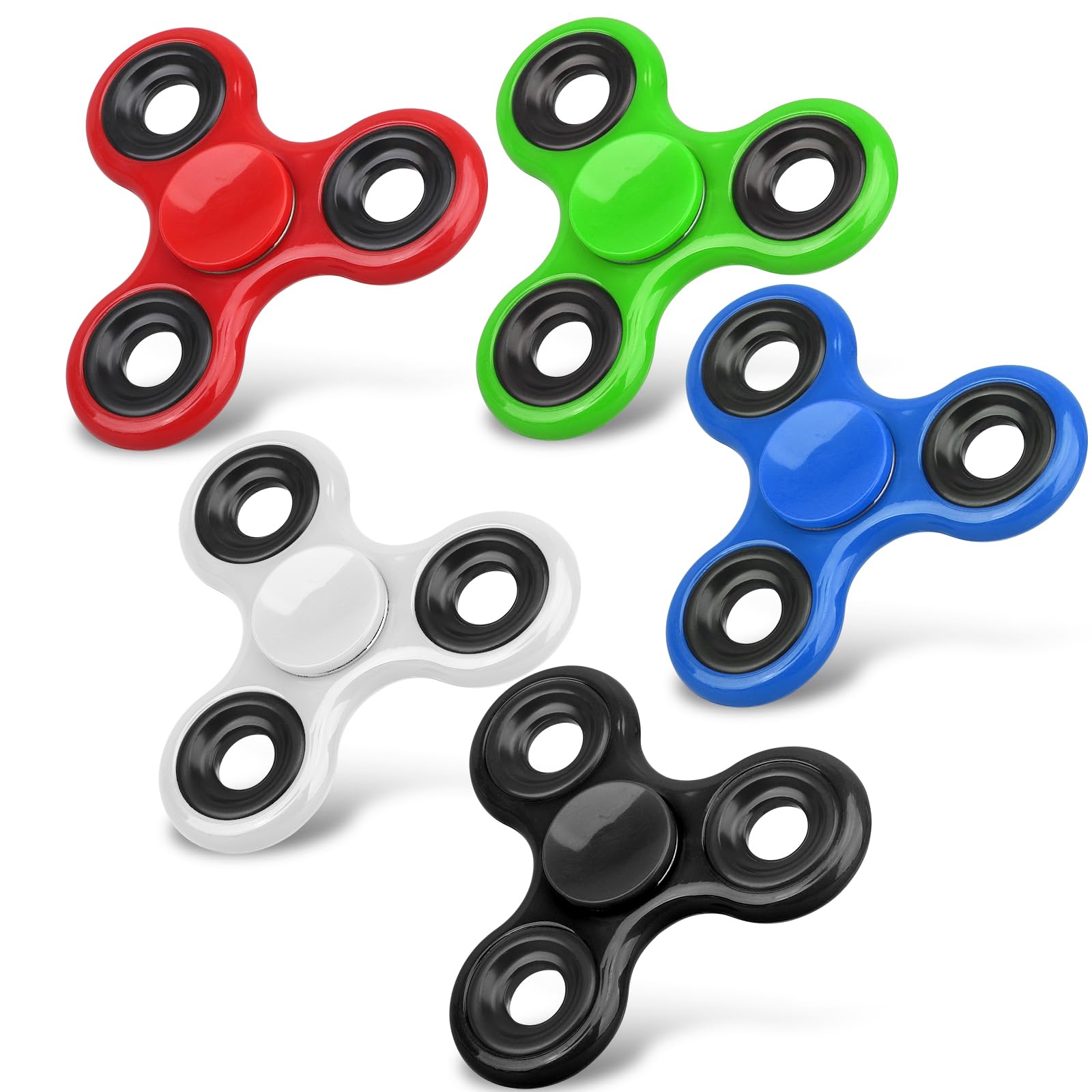 5er-Pack Fidget Spinner Spielzeug für Kinder Erwachsene, Sensorische Fidget Toys Weihnachten Set Spielzeug Zappeln Hand Spinner Finger Tri-Spinner Toy, Geschenke für Reduziert Angstzustände