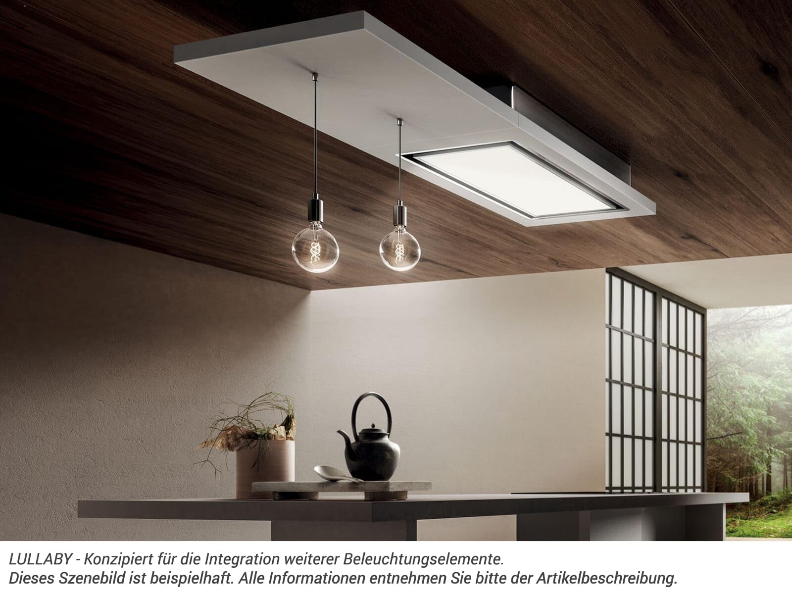 ELICA LULLABY @ WH WOOD/A/120 CAPPA INCASSO/ISOLA ASPIRANTE 100 CM BIANCO PRF0167048
