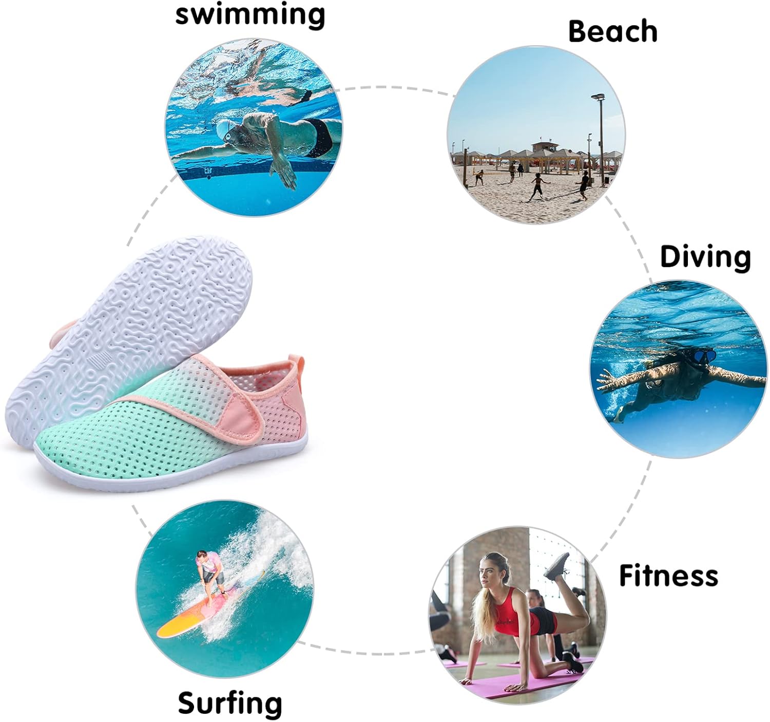 Spesoul Womens and Mens Water Shoes Breathable Quick Dry Soft Barefoot Aqua Socks for Hiking Swim Beach Surf Yoga Sport - Image 5