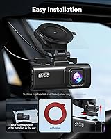 Vista 7 de REDTIGER Dash Cam 4K frontal y 1080P trasero, sensor STARVIS 2, WiFi de 5.8 GHz (20 MB/s), GPS, WDR y visión nocturna HDR, gran angular de 170°