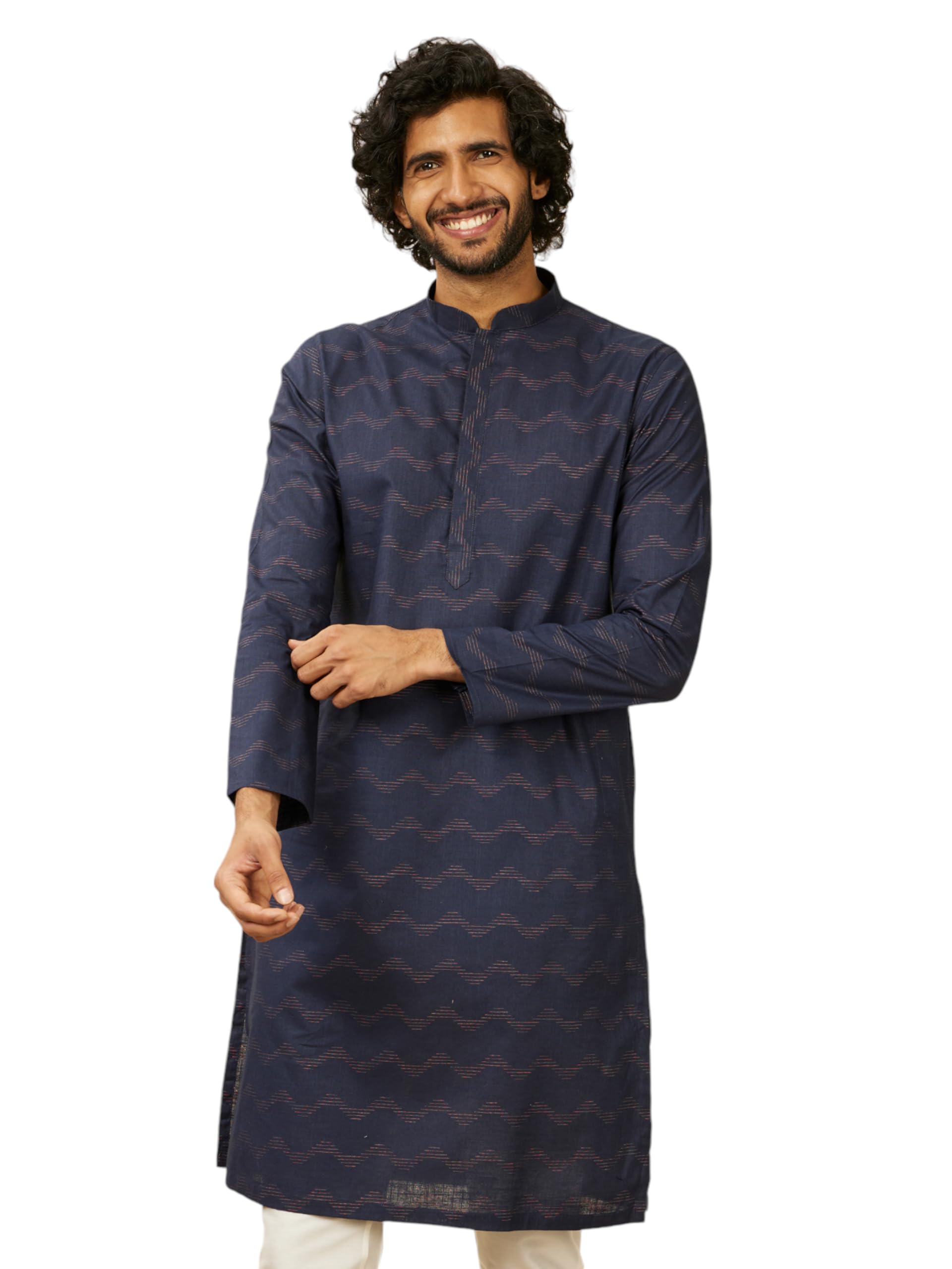 manyavar Men's Cotton Printed Kurta (1pc)-picture-32