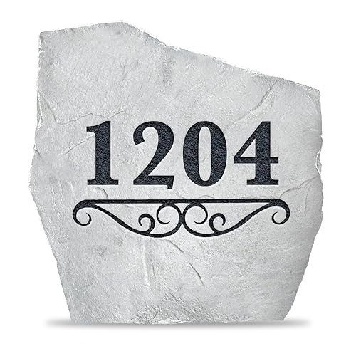 Personalized Address Sign - Address Stone Sign - Greystone Color - Address Marker - 15 W x 15 H