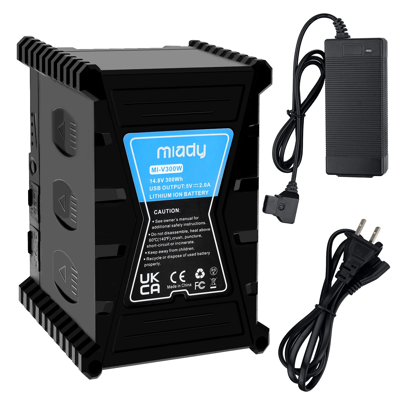 Amazon.com : Miady 300Wh 20000mAh V Mount V-Lock Battery
