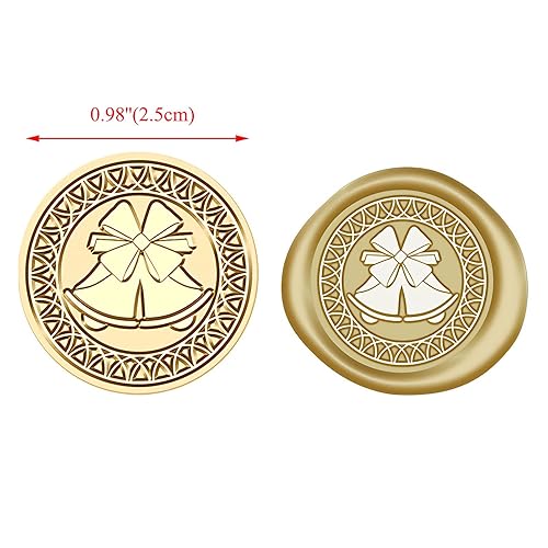 Miniatura 3 de LGEGE Sello de cera de campana de Navidad cera de sellado adorno ideal de tarjetas de Feliz Navidad invitaciones sobres vintage diario postales