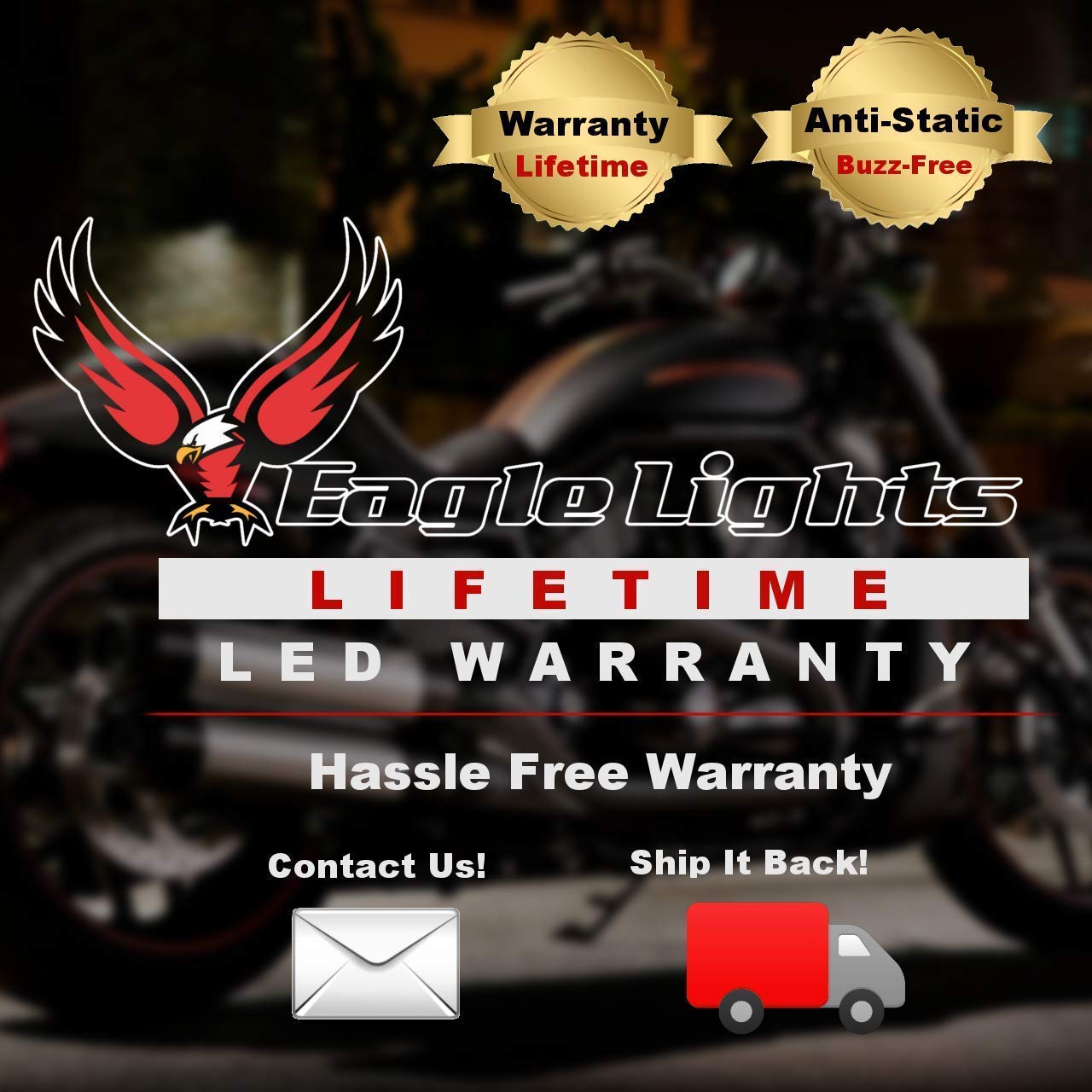 Eagle Lights Red Strobing LED Tail Light Upgrade for Harley Davidson