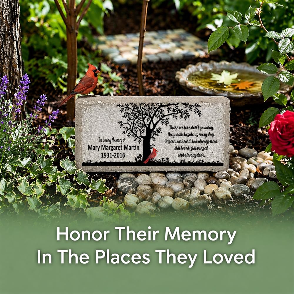 Memorial Stone Sympathy Gift Bereavement Gift - Real Stone Personalized by Florida-Funshine