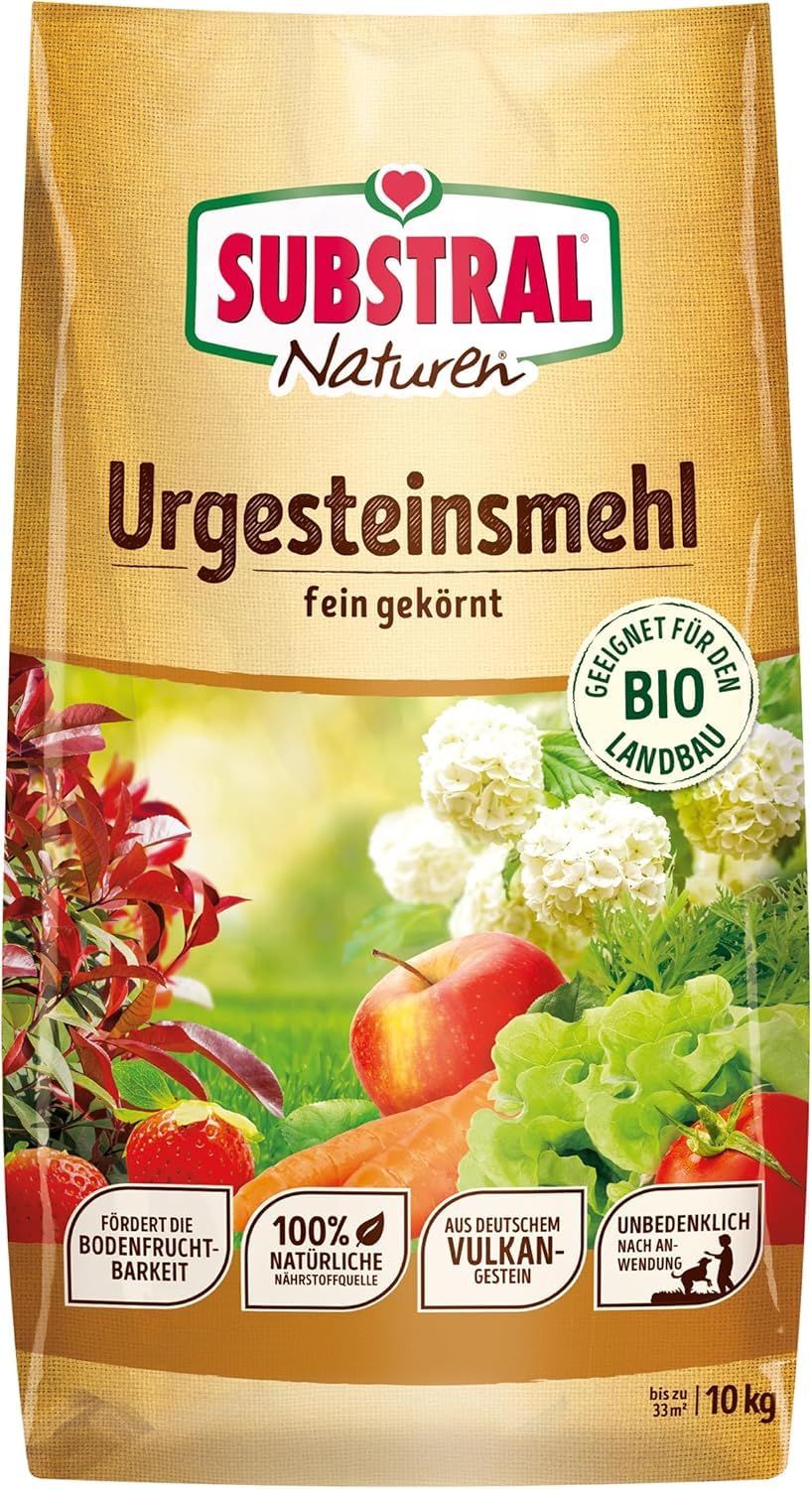 Substral Naturen Urgesteinsmehl fr fruchtbare Bden, 10kg - Spurenelemente  & Verbesserung der Bodenstruktur, Fr alle Pflanzen & Gartenbereiche :  Amazon.de: Garten