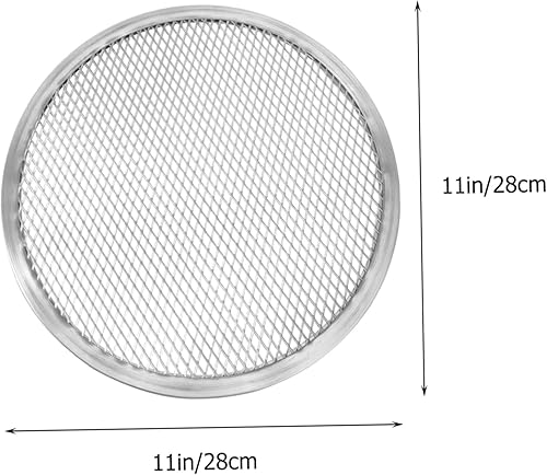 Miniatura 2 de SHERCHPRY Sartenes redondos para pizza, juego de herramientas de perforación de metal, bandeja para hornear pasta, rejilla para pizza, pantalla de
