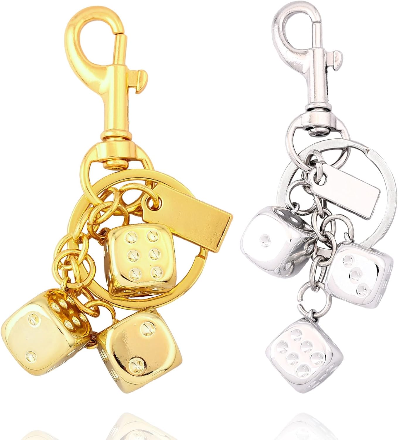 Dice Bag Charm Keychain, Stylish Bag Charm for Women & Men, Lucky Gift Accessory - Image 6