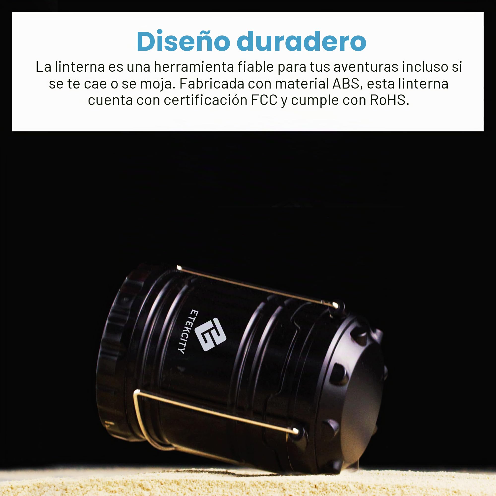 Etekcity Linterna de camping LED alimentada por pilas para cortes de energía, luz de emergencia para suministros de huracán, kits de supervivencia, lámpara operada, accesorios esenciales de equipo de