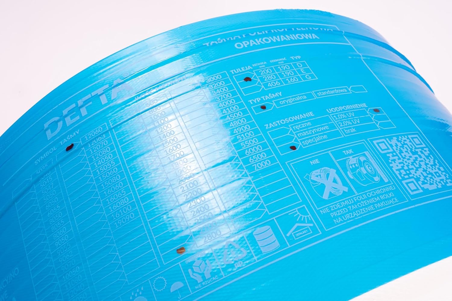 Nastro Reggetta in Polipropilene PP – 1 Rotolo 2800m Bianco, 12mm Larghezza, 0,6mm Spessore, Resistenza 158kg – Ideale per Macchine Reggiatrici Automatiche e Manuali