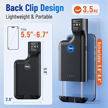 Tera Barcode Scanner Wireless Portable: 1D 2D QR Reader with Back Clip 0013