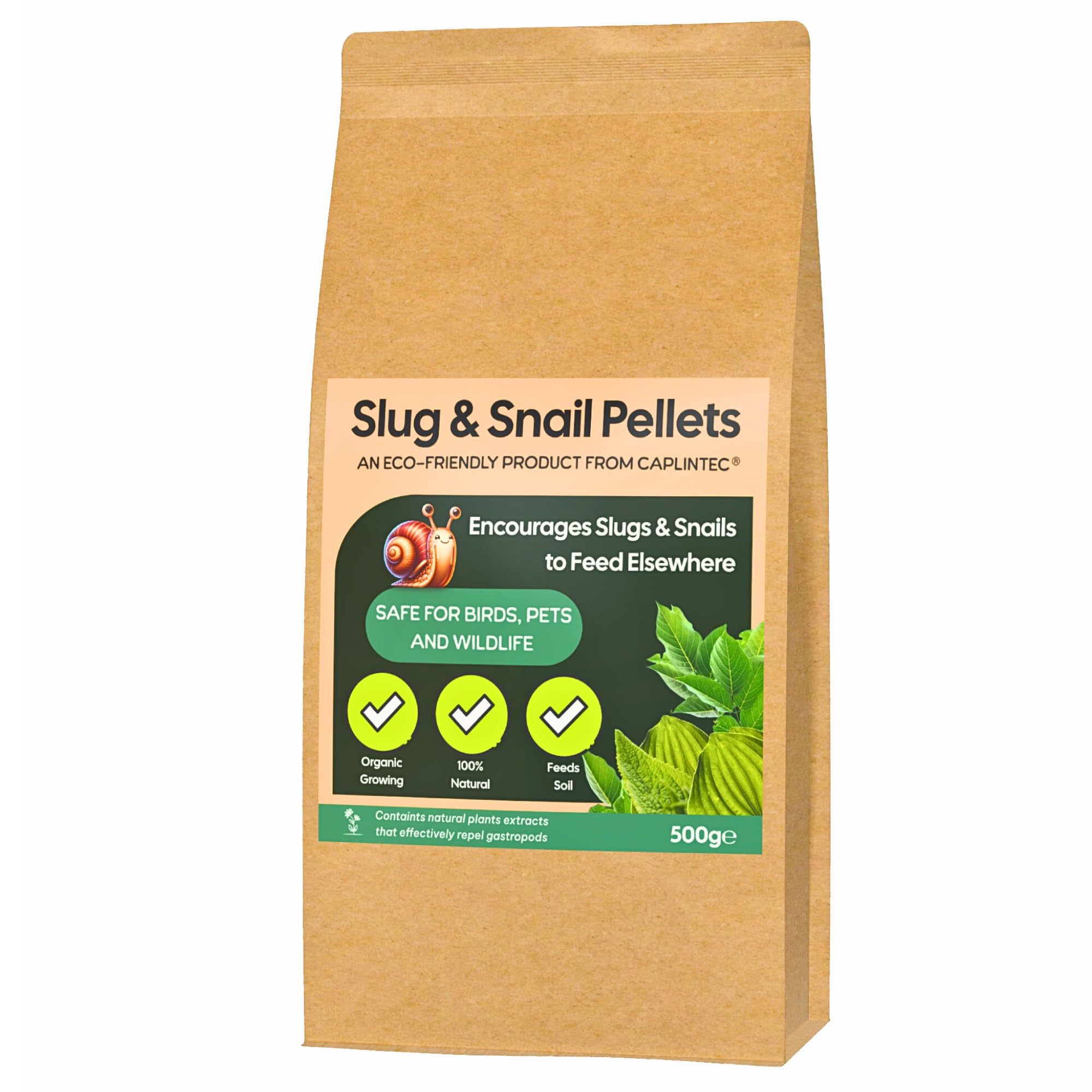 Sponsored Ad – CapalinTec Slug and Snail Repellent - Organic Slug Pellets and Snail Deterrent | Safe for Garden and Pets | No Chemical - Garden Protection and Promotes Health Plan Growth | Long Lasting (500 g)