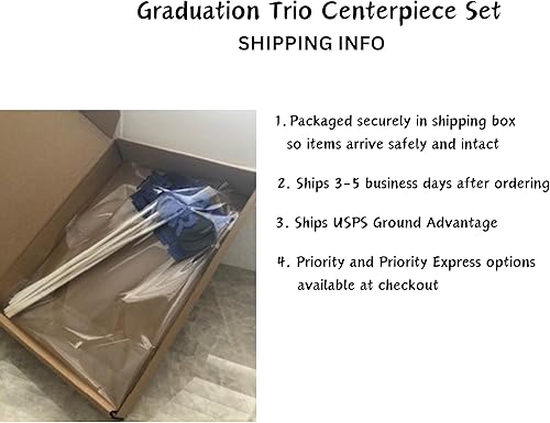 Miniatura 4 de Personalized 2025 Graduation Centerpiece Sticks, Graduation Party Decorations, Grad Centerpieces for Daughter's Grad Party, 3 Pieces per Pack by Zee