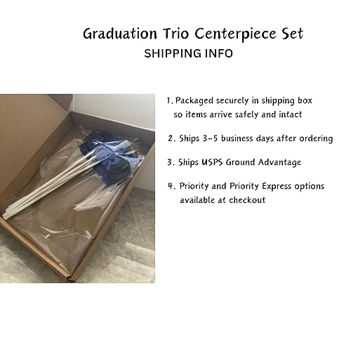 Miniatura 4 de Graduation Centerpiece Sticks, Graduation Party Decorations, Graduation Centerpieces for Table, 3 Pieces per Pack by Zee Best Celebrations