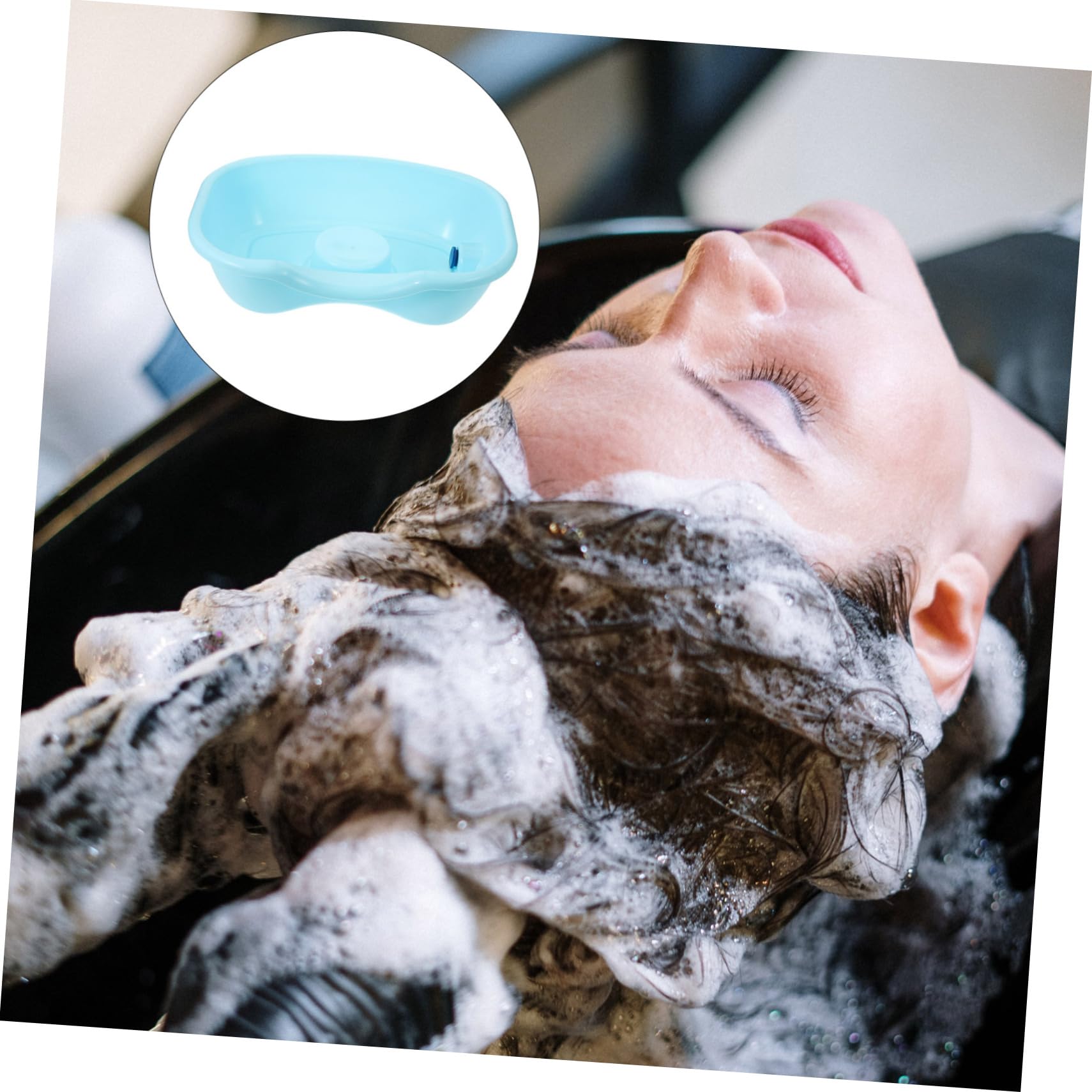 1 Set Shampoo Portable Hair Washing Sink Plastic Hair Washing Basin Bedside Hair Washing Basin Portable Hair Washing Tray for Bedridden Portable Hair Wash Basin Plastic Basin
