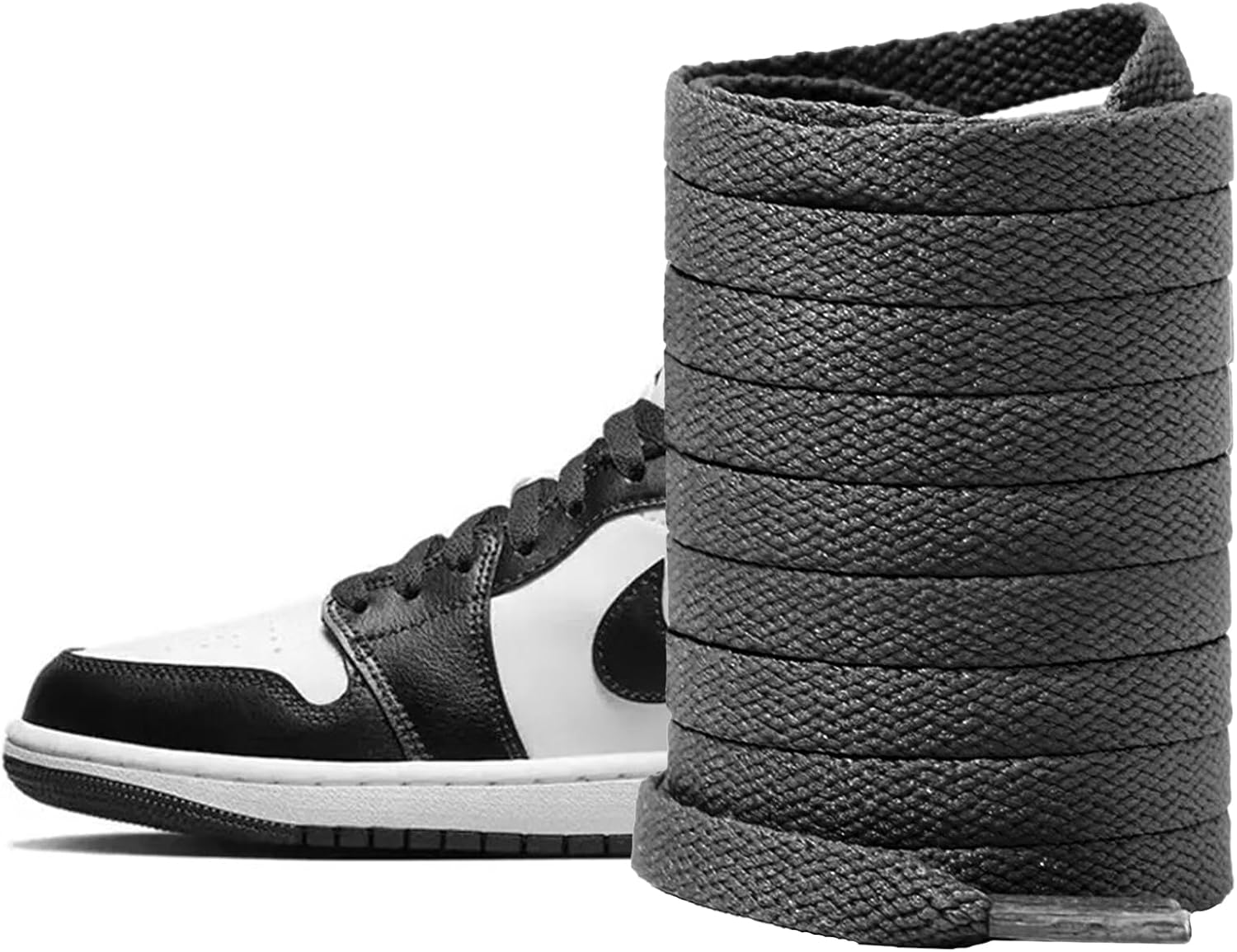 UamGlsob Shoe Laces for Air Jordan 1/2/3/4/5/6/7/8 Sneakers, 8mm Flat Athletic Shoe Strings Replacement Laces