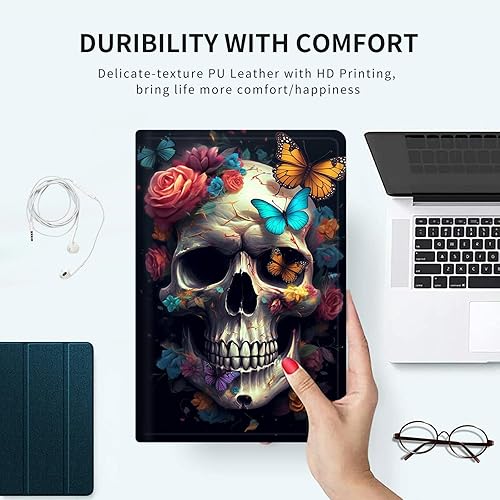 Vista 132 de Funda para Kindle de 6 pulgadas (11.ª generación, versión 2024/2022) delgada de piel sintética, ajustable, multiángulo, Smart Shell con función