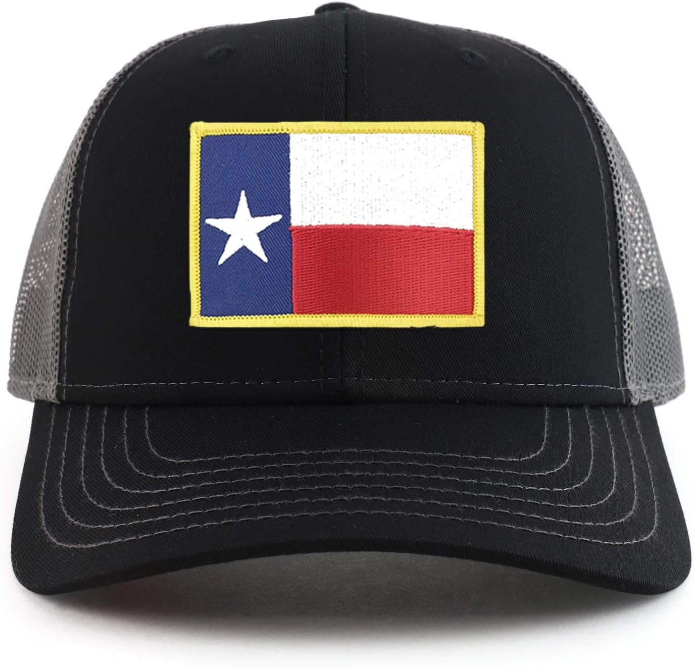 Armycrew Texas State Flag Patch 6 Panel Oversized XXL Two Tone Mesh Back Trucker Cap