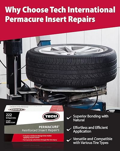 Miniatura 6 de TECH Permacure Inserts – Caucho natural reforzado compatible con líquido de vulcanización, sellador sin cámara, kits de reparación planos, 3-3/4
