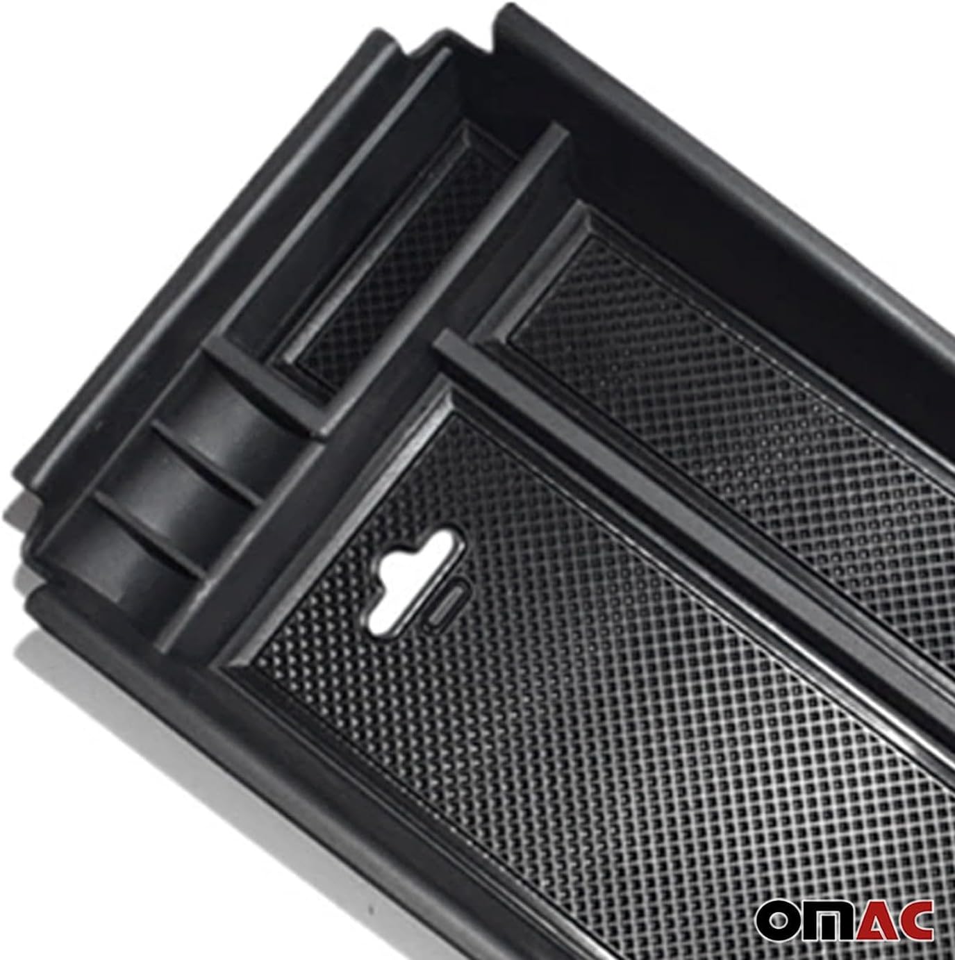 OMAC Center Console Armrest Storage Tray for VW Passat B7 2012-2014 Black 1 Pc