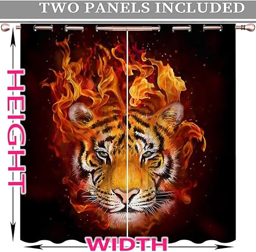 Miniatura 8 de ZYMECH Beach View Cortinas para Sala Elegantes Modernas,Coast Door Cover Curtain Room Darkening 55in Width by 55in Height