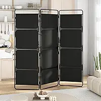 Biombo Dobrável 180 cm Divisória Dobrável de 3 painéis, Divisória de Quarto em Tecido, Divisórias, Móveis para Escritórios, Quartos, Salas, Estrutura em Metal
