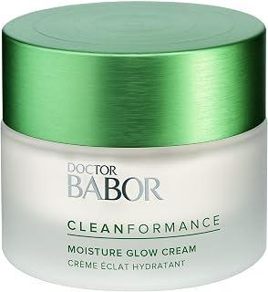 DOCTOR BABOR CLEANFORMANCE MOISTURE GLOW CREAM, Hydrating Day and Night Cream, with Hyaluronic Acid and Light Reflecting Pigments for Healthy, Radiant Glow, Clean Beauty, Vegan