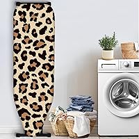 Vista 3 de Funda para tabla de planchar con estampado de leopardo Nuxovilar, 15 x 54 pulgadas, se adapta a la mayoría de las tablas estándar, accesorio