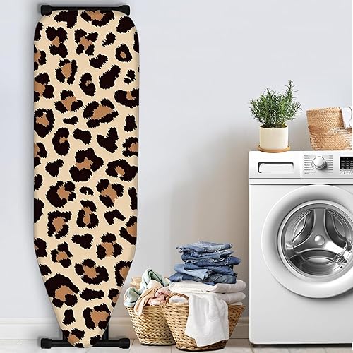 Miniatura 3 de Nuxovilar Funda para tabla de planchar con estampado de leopardo, 15 x 54 pulgadas, se adapta a la mayoría de tablas estándar, accesorio de
