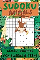 Vista 1 de Sudoku Animals, Level Normal, for Tweens and Teens 6 x 9 inch, Large Print, Activity Book, 50 Sudoku Puzzles with Solutions for Tweens and Teens