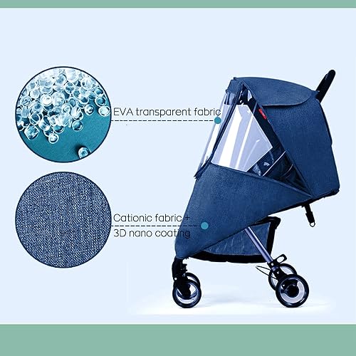 Miniatura 3 de Funda universal para la lluvia, transpirable, protector contra el clima, reutilizable, fácil instalación, cochecitos, accesorios, cochecitos,