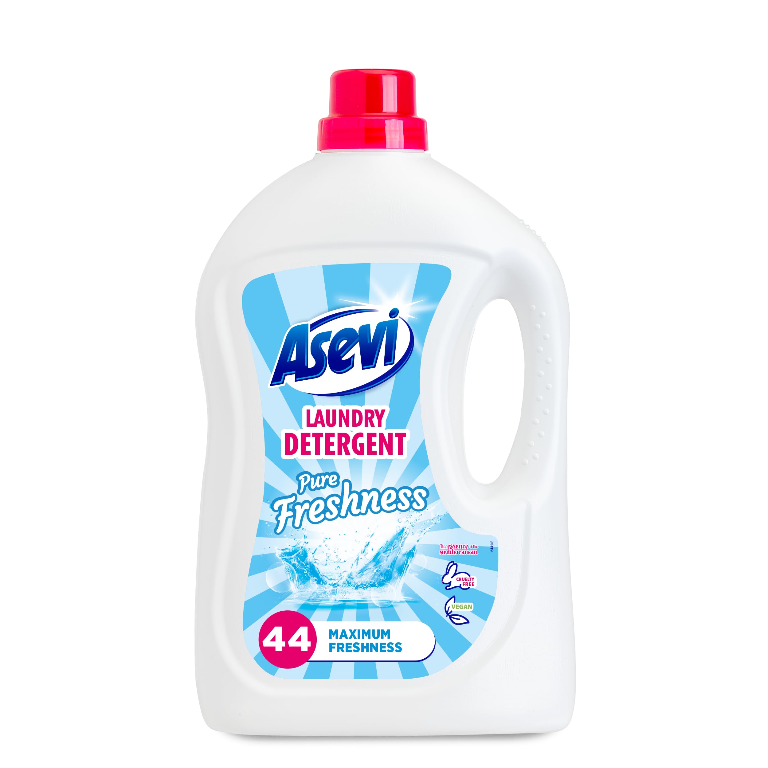 Asevi Laundry Detergent, Washing Liquid Detergent, Laundry Cleanser, 2376ML, 44 Washes, Pure Freshness