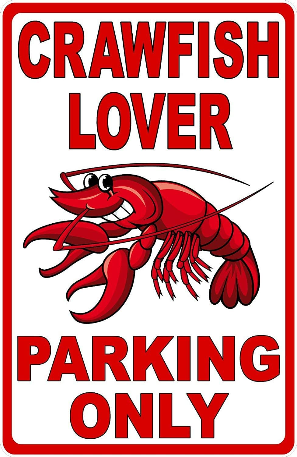 Parking for Crayfish Lovers only Metal Tin Sign Vintage Decor Beer Tin Sign Wall Decor 12x16inch