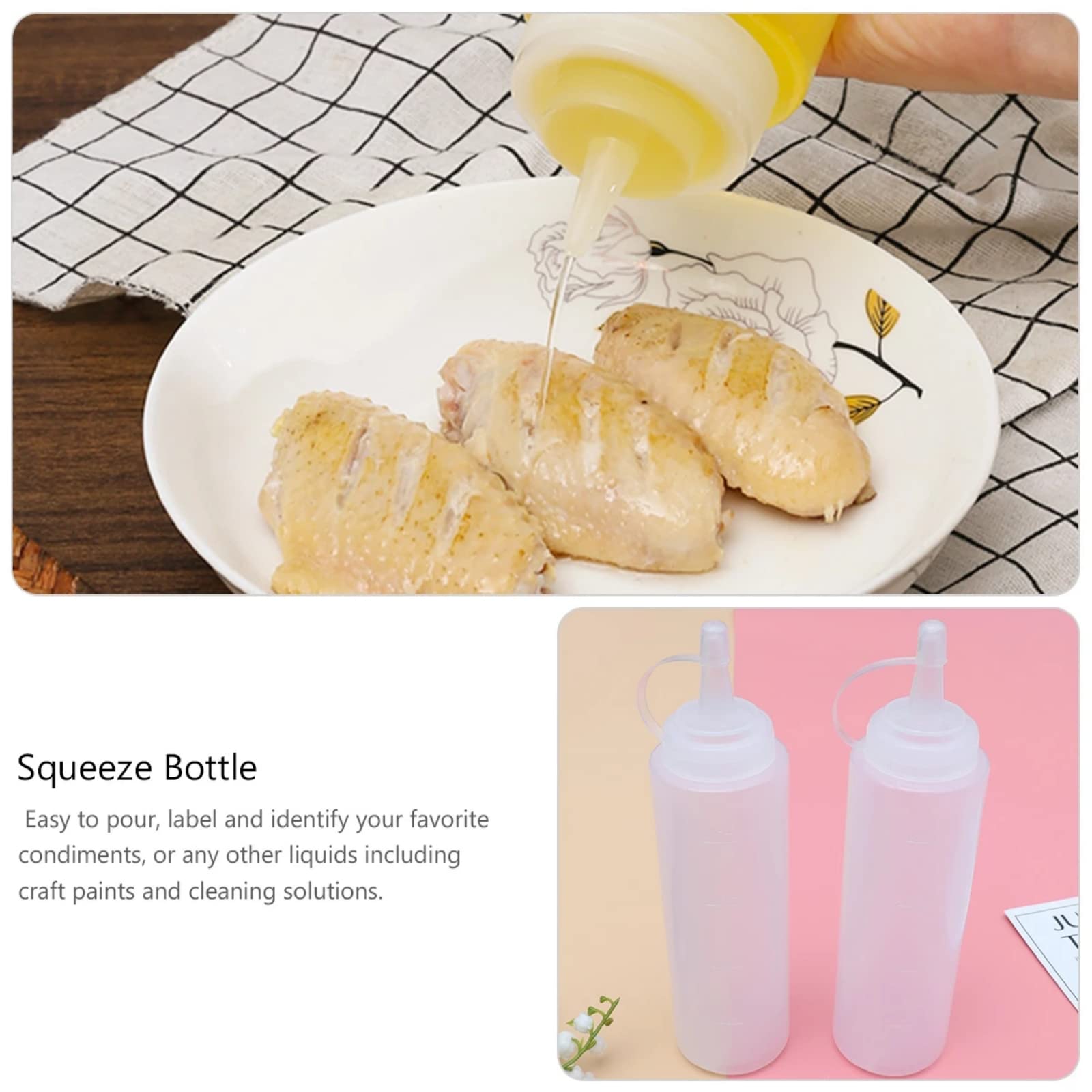 Bouteilles Compressibles 150 Ml – Lot De 4 Avec Bec Incurvé – Idéal Pour Arrosage Plantes, Produits Ménagers, Labo – Inclut étiquettes