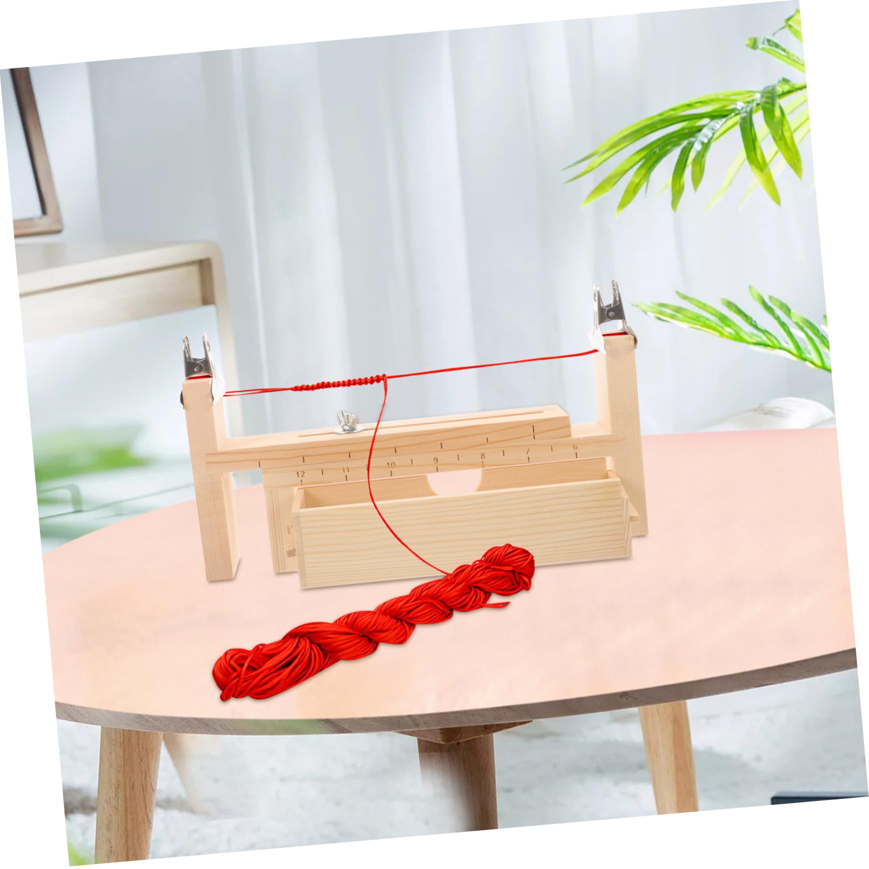Yosoo Health Gear Strumenti per Tessere Forchette per Maglieria, Strumenti per Maglieria in Legno a Forcella Strumenti per Tessere Fai-da-Te per Strumenti Intrecciati con Collana di Braccialetti