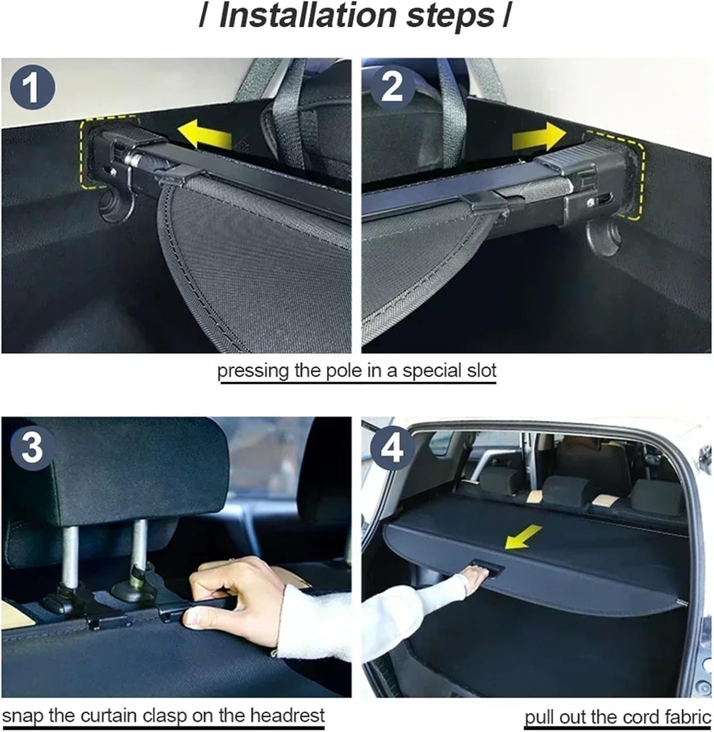 for Mercedes Benz B Class W245 B200 Accessories 2005~2010 Car Trunk Cargo Cover Storage Partition Privacy Interior Parts(Canvas)