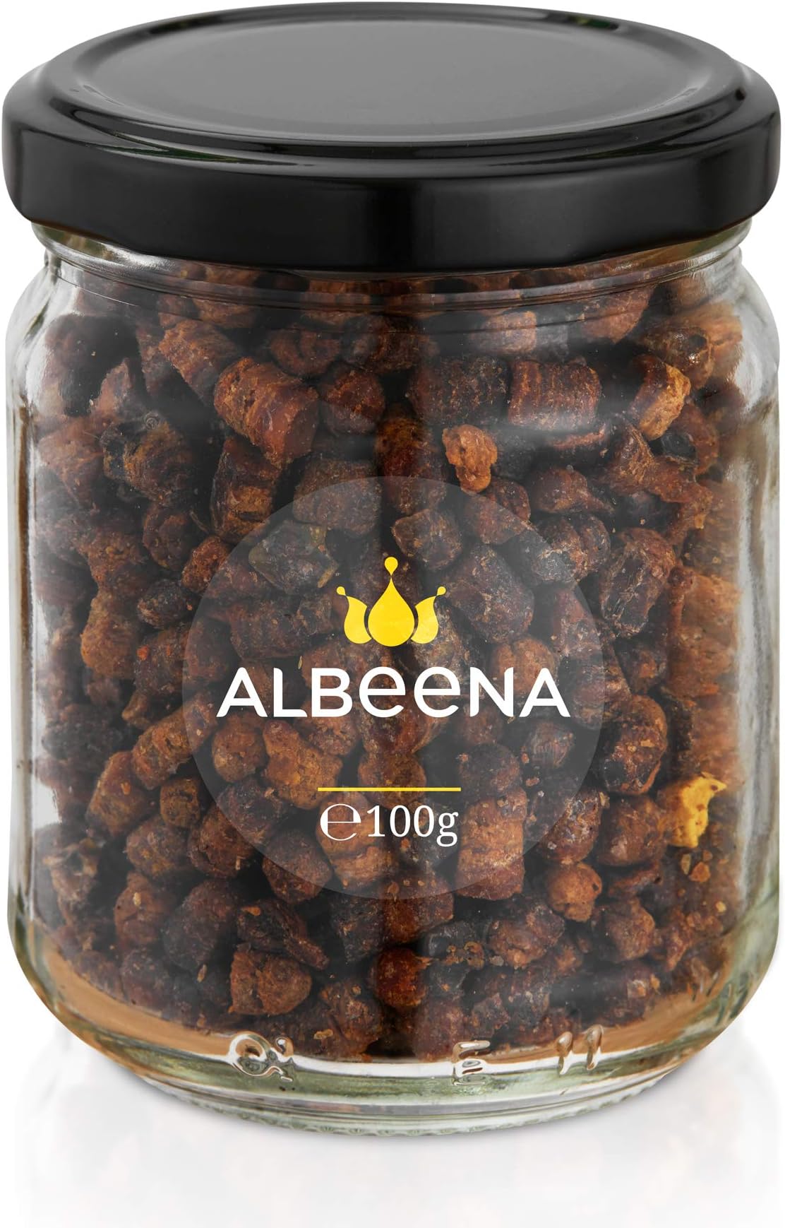 ALBEENA Bee Bread 100g- Fresh Bee Bread- 100% All Natural Bee Bread – Perga Rich in Nutritional Value Bee Bread Supplement- Fermented Bee Bread- Healthy with No Additive Or Preservatives