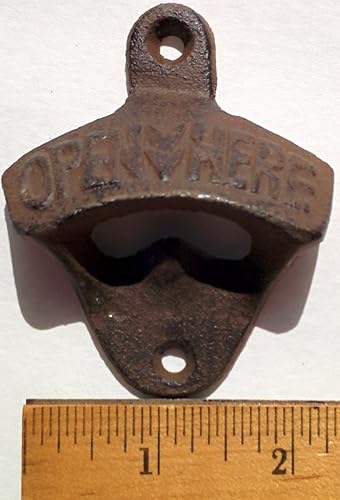 Miniatura 3 de Lote de 200 abridores de botellas Abrebotellas de hierro fundido rústico Montaje en pared estilo vintage abrebotellas de cerveza para la cueva del
