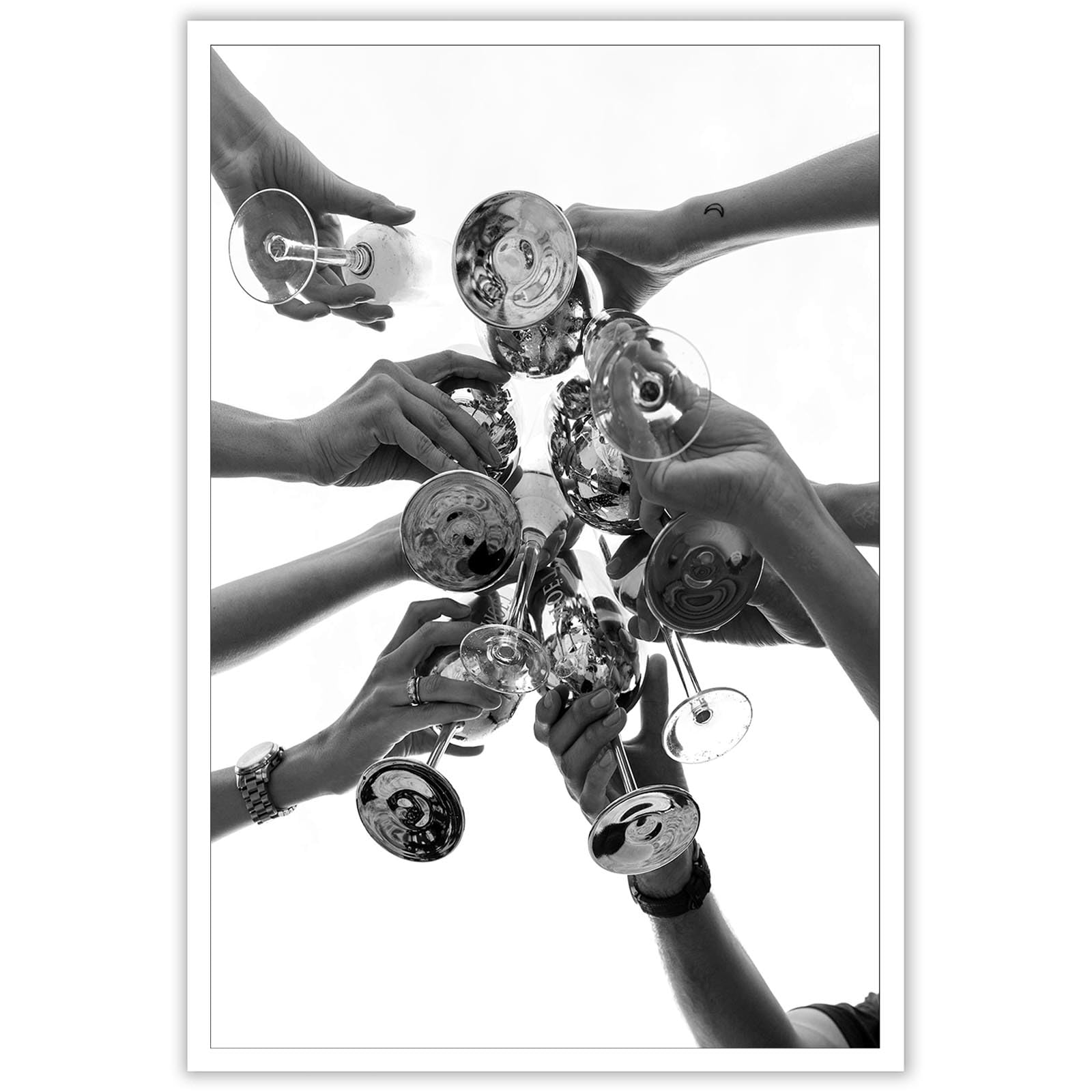 Vintage Black And White Cocktail Wall Art Funny Party Champagne Cheers Canvas Posters Trendy Bar Cart Minimalist Prints Painting For Living Room Hotel