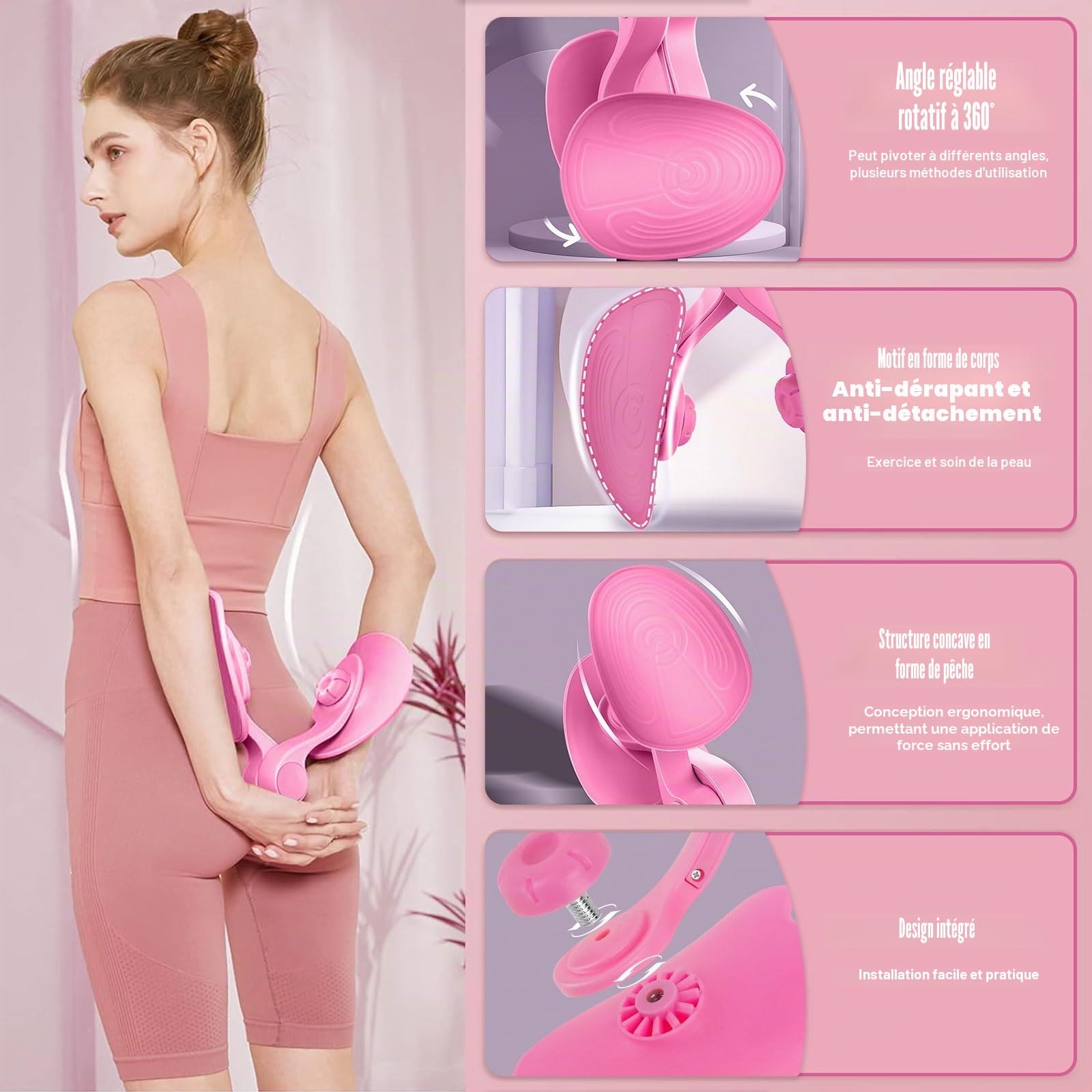 Hip Trainer, Entraineur De Muscle Pelvien avec 1 Bande De Résistance | Appareil de Musculation pour Muscles Du Plancher Pelvien, Fessiers, Cuisses, Veaux, Bras