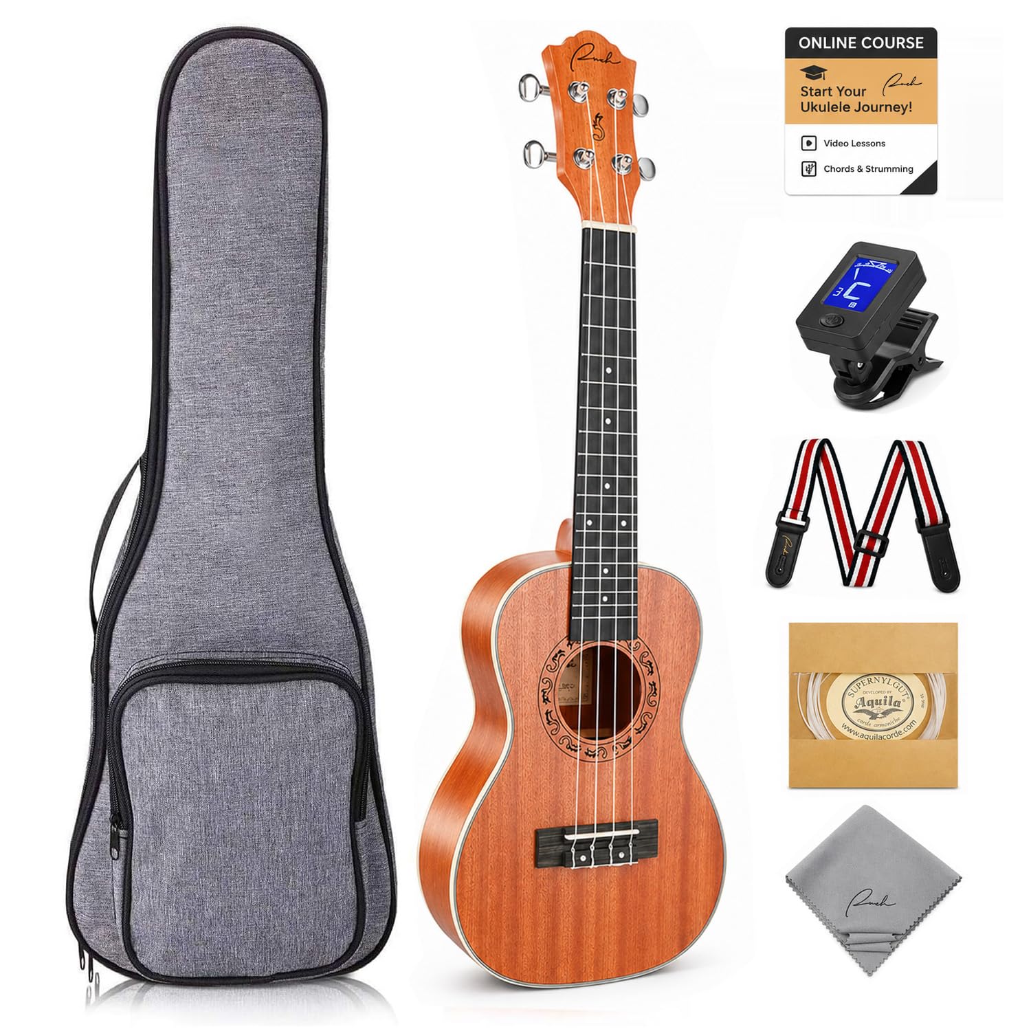 Amazon.com: Ranch 23 Inch Concert Ukulele Kit for Beginners Adults