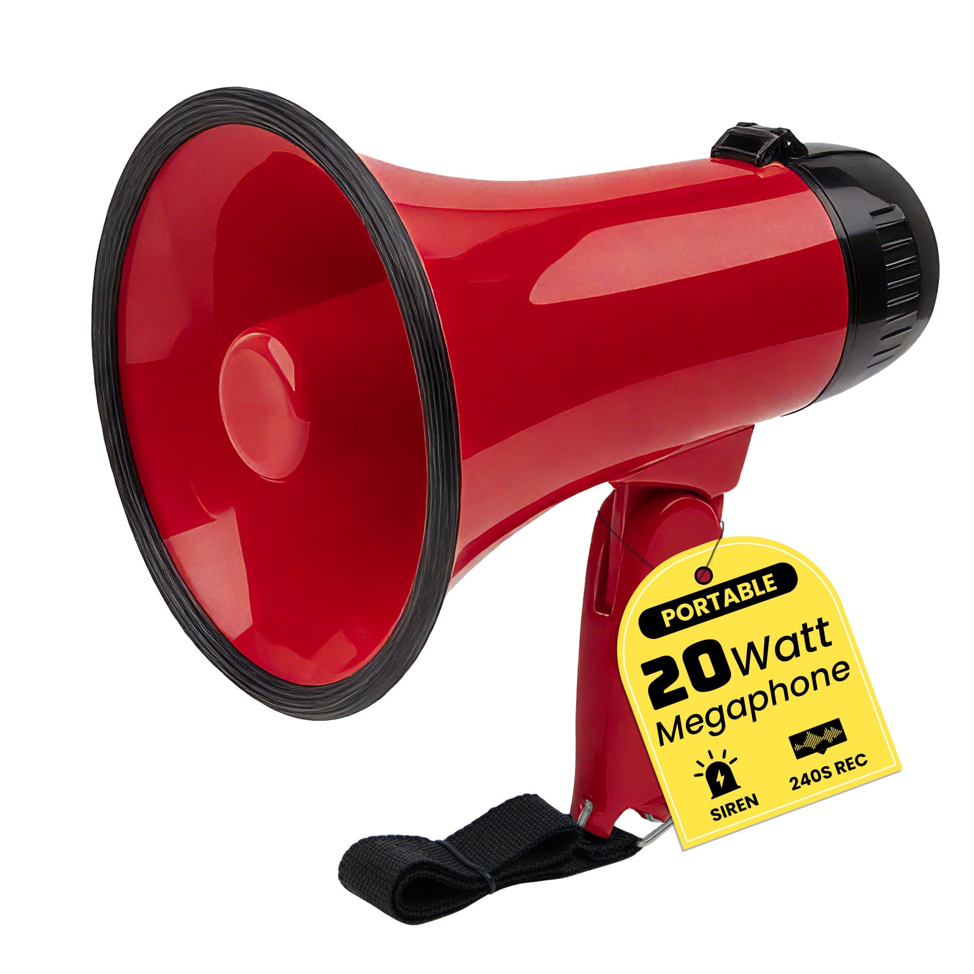 MyMealivos Portable Megaphone Bullhorn 20 Watt Power Megaphone