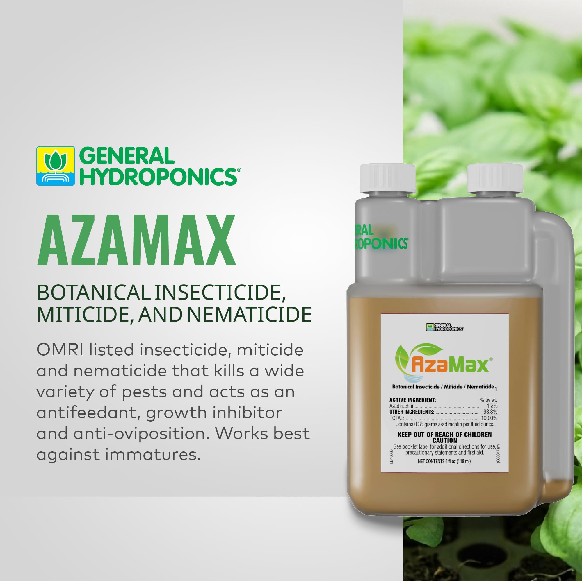 Amazon.com: General Hydroponics GH2045 AzaMax, 4 Ounce, Orange