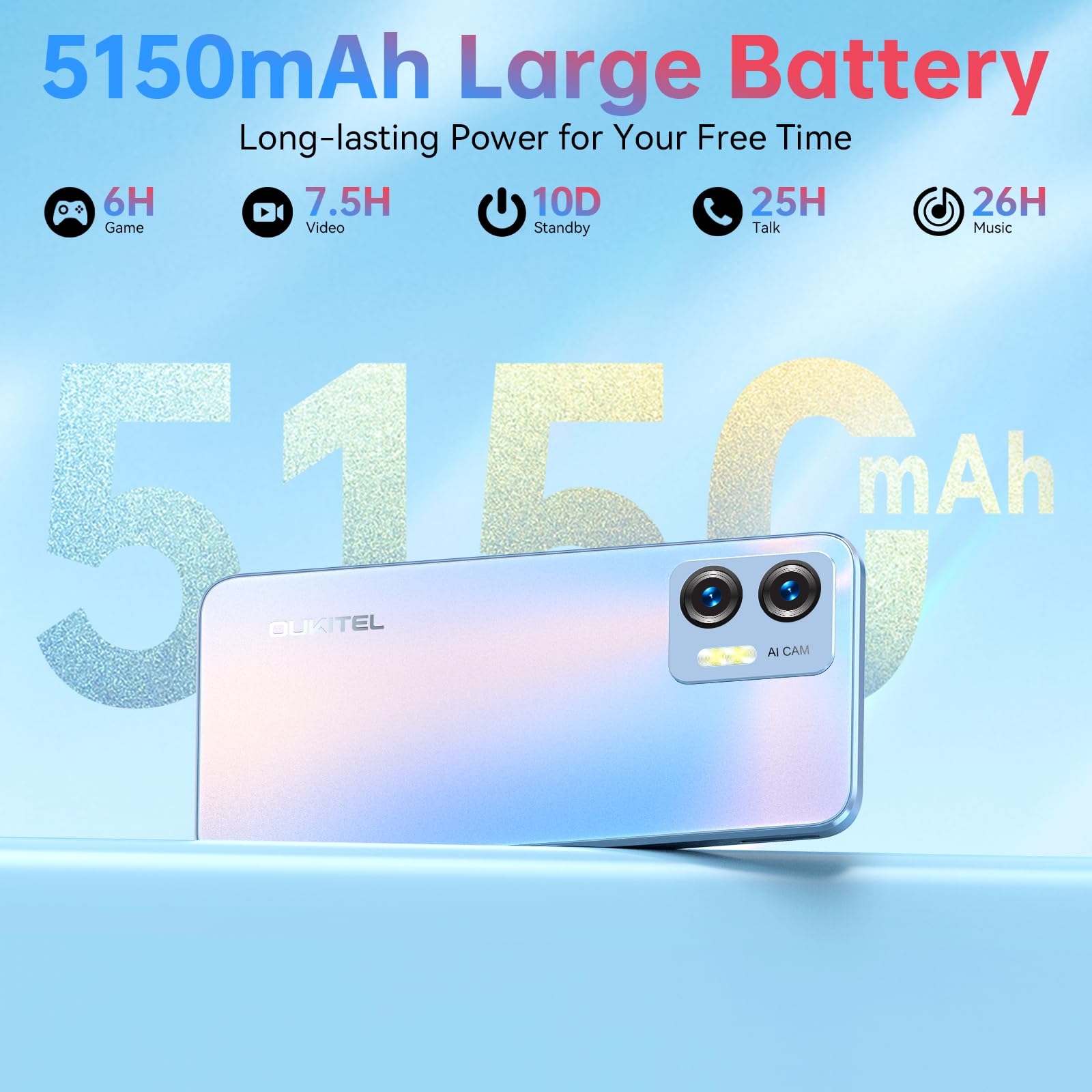 Amazon.com: OUKITEL C35 - Teléfono Android, 24GB RAM+256GB ROM